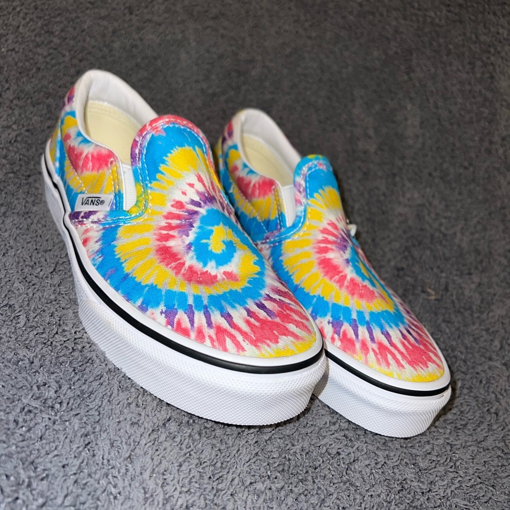 Classic spit on tie dye Vans